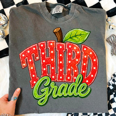 Apple Third Grade DTF Transfer DTF Heat Press Transfer from Sweet Tee Transfers