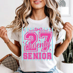 Senior 2027 Pink DTF Transfer DTF Heat Press Transfer from Sweet Tee Transfers
