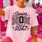 Senior Mom Pink Cheetah Class of 2027 DTF Transfer DTF Heat Press Transfer from Sweet Tee Transfers