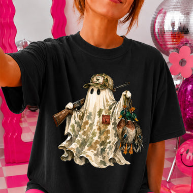 Halloween Ghost Duck Hunter DTF Transfer DTF Heat Press Transfer from Sweet Tee Transfers