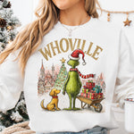 Mean Guy and Dog Whoville Christmas DTF Transfer DTF Heat Press Transfer from Sweet Tee Transfers