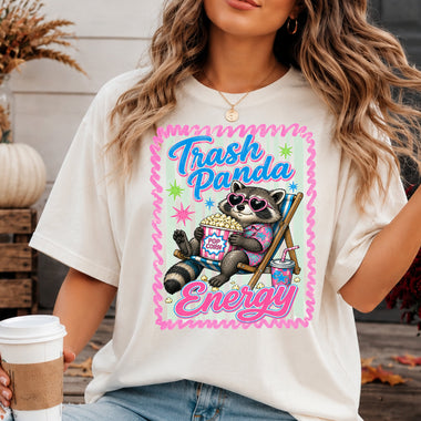 Trash Panda Energy Striped DTF Transfer DTF Heat Press Transfer from Sweet Tee Transfers