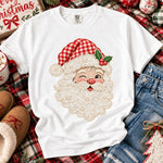 Retro Lace Christmas Santa DTF Transfer DTF Heat Press Transfer from Sweet Tee Transfers