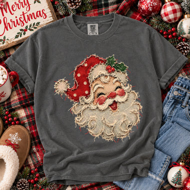 Ripped Santa Claus Retro DTF Transfer DTF Heat Press Transfer from Sweet Tee Transfers