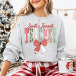 Coquette Santa's Favorite Teacher DTF Transfer DTF Heat Press Transfer from Sweet Tee Transfers