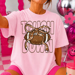 Touchdown Football with Bow DTF Transfer DTF Heat Press Transfer from Sweet Tee Transfers