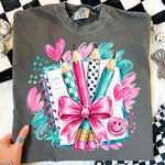 Preppy Notebook and Pencils DTF Transfer DTF Heat Press Transfer from Sweet Tee Transfers