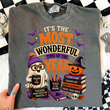 It's the Most Wonderful Time for Halloween Teacher DTF Transfer DTF Heat Press Transfer from Sweet Tee Transfers