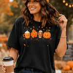 Tis the Season Football Pumpkin Leaf with Faces DTF Transfer DTF Heat Press Transfer from Sweet Tee Transfers