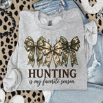 Hunting Is My Favorite Season Bows DTF Transfer DTF Heat Press Transfer from Sweet Tee Transfers