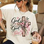God Is Good All the Time Cross DTF Transfer DTF Heat Press Transfer from Sweet Tee Transfers