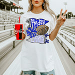 Friday Night Lights Royal and Silver DTF Transfer DTF Heat Press Transfer from Sweet Tee Transfers