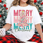 Merry Christmas Floral Tree DTF Transfer DTF Heat Press Transfer from Sweet Tee Transfers