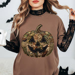 Camo Patchwork Pumpkin DTF Transfer DTF Heat Press Transfer from Sweet Tee Transfers
