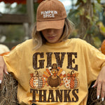 Give Thanks Turkey Pumpkins DTF Transfer DTF Heat Press Transfer from Sweet Tee Transfers