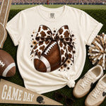 Cow Print Bow Football DTF Transfer DTF Heat Press Transfer from Sweet Tee Transfers