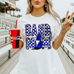 Retro Band Mom Blue DTF Transfer DTF Heat Press Transfer from Sweet Tee Transfers