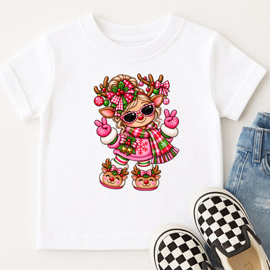 Reindeer Girl DTF Transfer DTF Heat Press Transfer from Sweet Tee Transfers