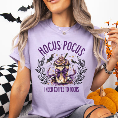 Hocus Pocus I Need Coffee to Focus DTF Transfer DTF Heat Press Transfer from Sweet Tee Transfers