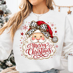 Merry Christmas Santa with Bow DTF Transfer DTF Heat Press Transfer from Sweet Tee Transfers
