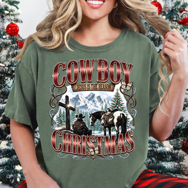 Cowboy Christmas DTF Transfer DTF Heat Press Transfer from Sweet Tee Transfers