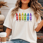 Happy Crayons Back to School DTF Transfer DTF Heat Press Transfer from Sweet Tee Transfers