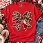 Patchwork Christmas Bow DTF Transfer DTF Heat Press Transfer from Sweet Tee Transfers