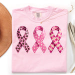 Three Ribbons for Breast Cancer Awareness DTF Transfer DTF Heat Press Transfer from Sweet Tee Transfers