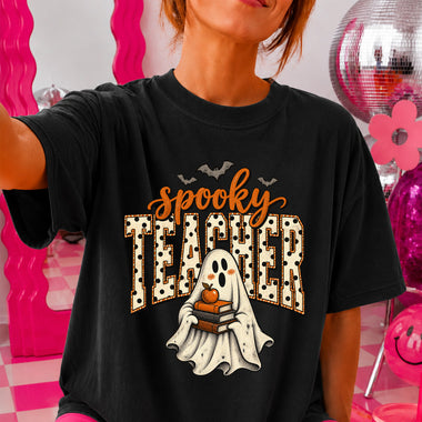 Spooky Teacher Ghost DTF Transfer DTF Heat Press Transfer from Sweet Tee Transfers
