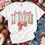 Coquette Santa's Favorite Librarian DTF Transfer DTF Heat Press Transfer from Sweet Tee Transfers