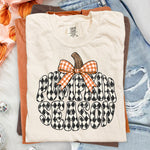 Pumpkin Season Retro Checkered DTF Transfer DTF Heat Press Transfer from Sweet Tee Transfers