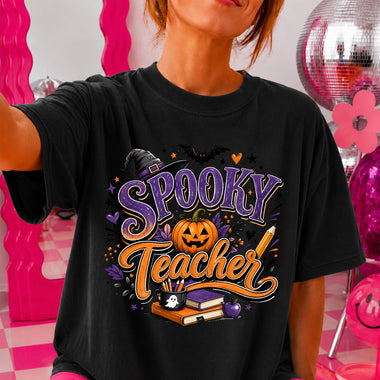 Spooky Teacher DTF Transfer DTF Heat Press Transfer from Sweet Tee Transfers