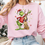 Mean Guy and Dog Christmas DTF Transfer DTF Heat Press Transfer from Sweet Tee Transfers