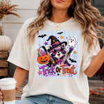 Preppy Trick or Treat Raccoon DTF Transfer DTF Heat Press Transfer from Sweet Tee Transfers