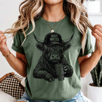 Hot Mess Highland Cow DTF Transfer DTF Heat Press Transfer from Sweet Tee Transfers