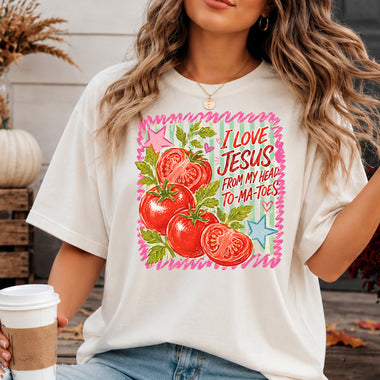 I Love Jesus From My Head To-Ma-Toes DTF Transfer DTF Heat Press Transfer from Sweet Tee Transfers