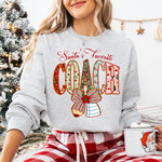 Santa's Favorite Coach Christmas DTF Transfer DTF Heat Press Transfer from Sweet Tee Transfers