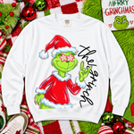 The Grinch Star Glasses Santa DTF Transfer DTF Heat Press Transfer from Sweet Tee Transfers