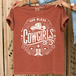 God Bless Cowgirls Boots White DTF Transfer DTF Heat Press Transfer from Sweet Tee Transfers
