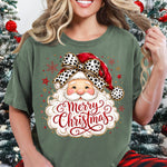 Merry Christmas Santa with Bow DTF Transfer DTF Heat Press Transfer from Sweet Tee Transfers