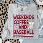 Weekends Coffee and Baseball Mom DTF Transfer DTF Heat Press Transfer from Sweet Tee Transfers