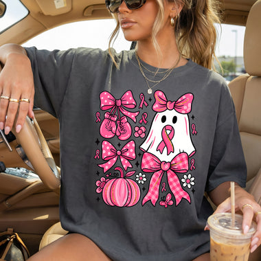 Breast Cancer Awareness Ghost DTF Transfer DTF Heat Press Transfer from Sweet Tee Transfers