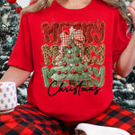 Merry Merry Merry Christmas Faux Yarn DTF Transfer DTF Heat Press Transfer from Sweet Tee Transfers