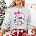 Pink Christmas Santa Frame DTF Transfer DTF Heat Press Transfer from Sweet Tee Transfers