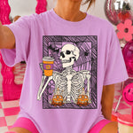 Skeleton Pumpkin Spice Coffee Halloween DTF Transfer DTF Heat Press Transfer from Sweet Tee Transfers
