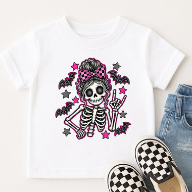 Girl Pink Skeleton DTF Transfer DTF Heat Press Transfer from Sweet Tee Transfers
