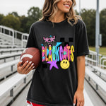 Black Cats School Mascot DTF Transfer – Checkered Design DTF Heat Press Transfer from Sweet Tee Transfers