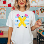 Preppy Fingerpaint Pencils DTF Transfer DTF Heat Press Transfer from Sweet Tee Transfers