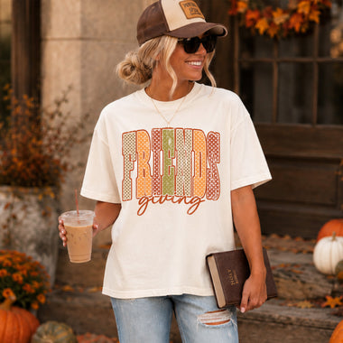 Friendsgiving Polka Dot DTF Transfer DTF Heat Press Transfer from Sweet Tee Transfers
