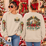 O Holy Night Nativity Front Back and Sleeves DTF Transfer DTF Heat Press Transfer from Sweet Tee Transfers